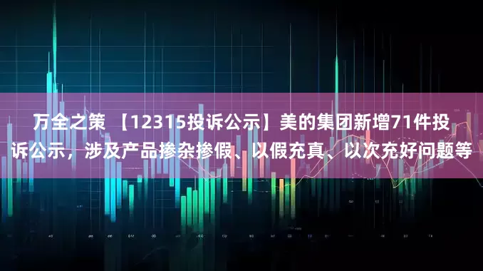 万全之策 【12315投诉公示】美的集团新增71件投诉公示，涉及产品掺杂掺假、以假充真、以次充好问题等